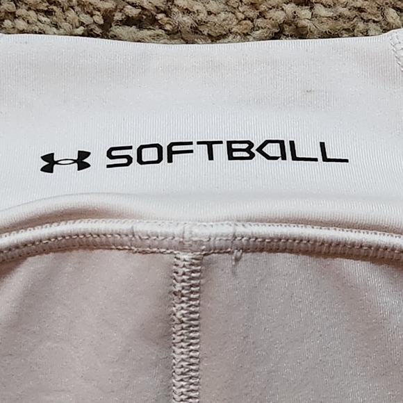 Under Armour Softball  Padded Slider Shorts Size YM Color White - Picture 9 of 12